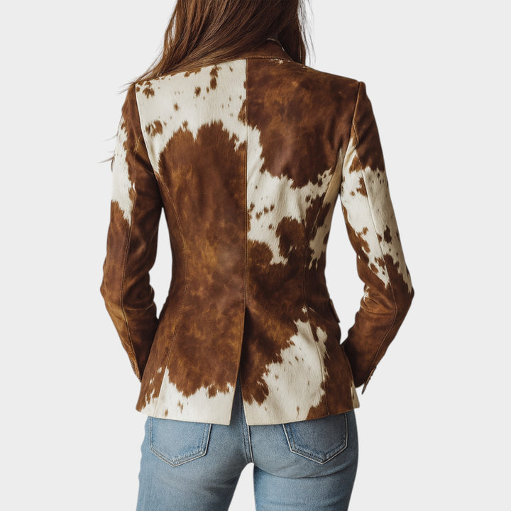Women’s Blazer Animal Print Vintage Tailored