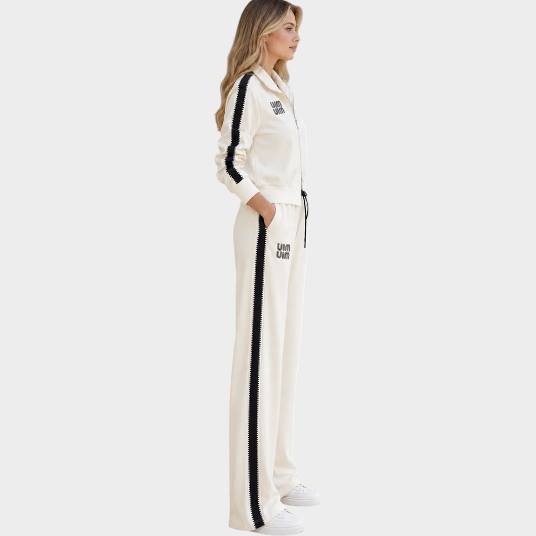 Women’s Tracksuit Zip Jacket Wide Leg Pants
