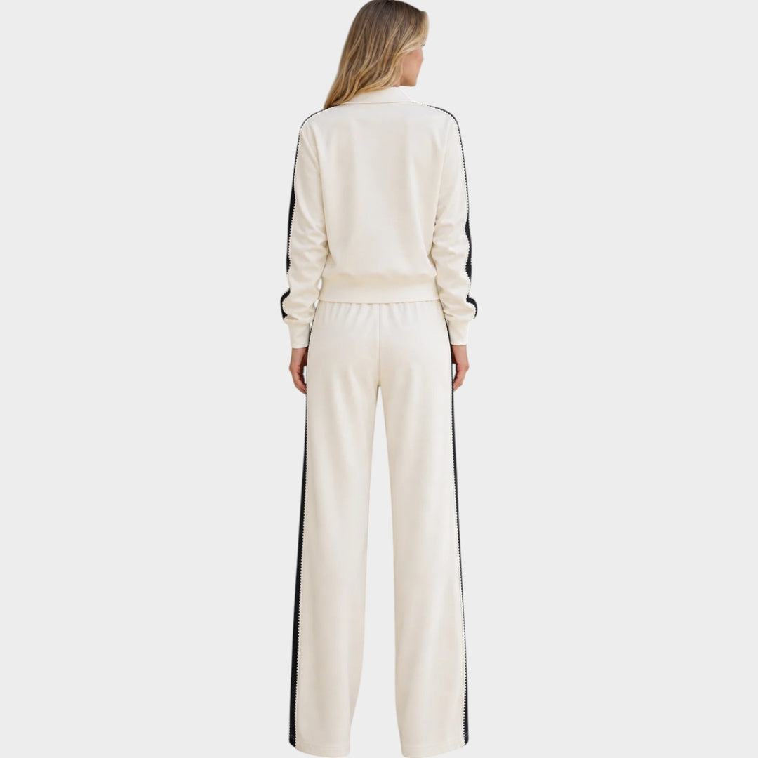 Women’s Tracksuit Zip Jacket Wide Leg Pants