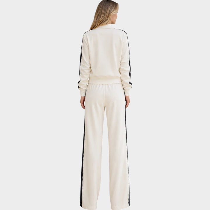 Women’s Tracksuit Zip Jacket Wide Leg Pants