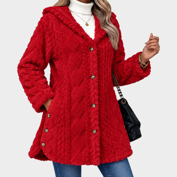 Women’s Faux-Fur Coat Quilted Padded Button Front