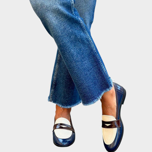 Women's Loafers Slip On Elegant Two-Tone