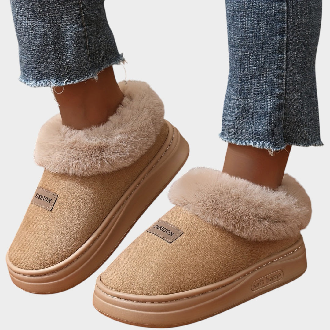 Women’s Thermal Slippers Plush Lined Thick Sole Non-Slip