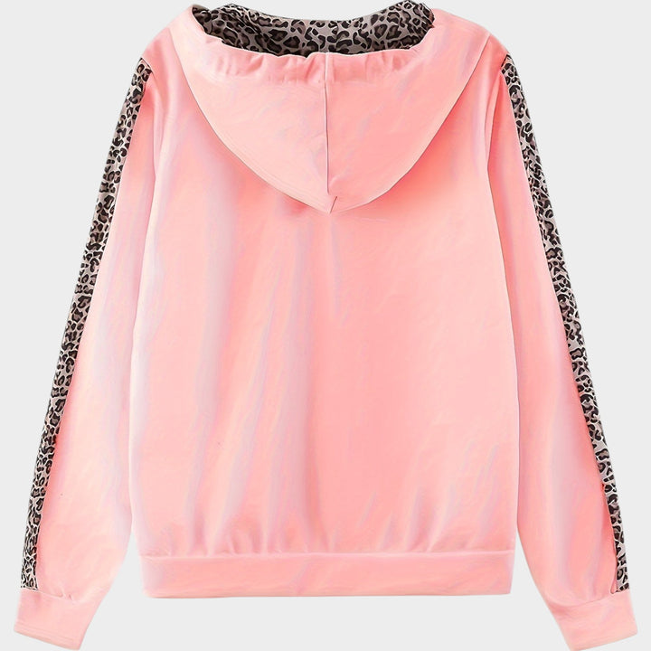 Women’s Matching Set Casual Leopard Print Hooded Design