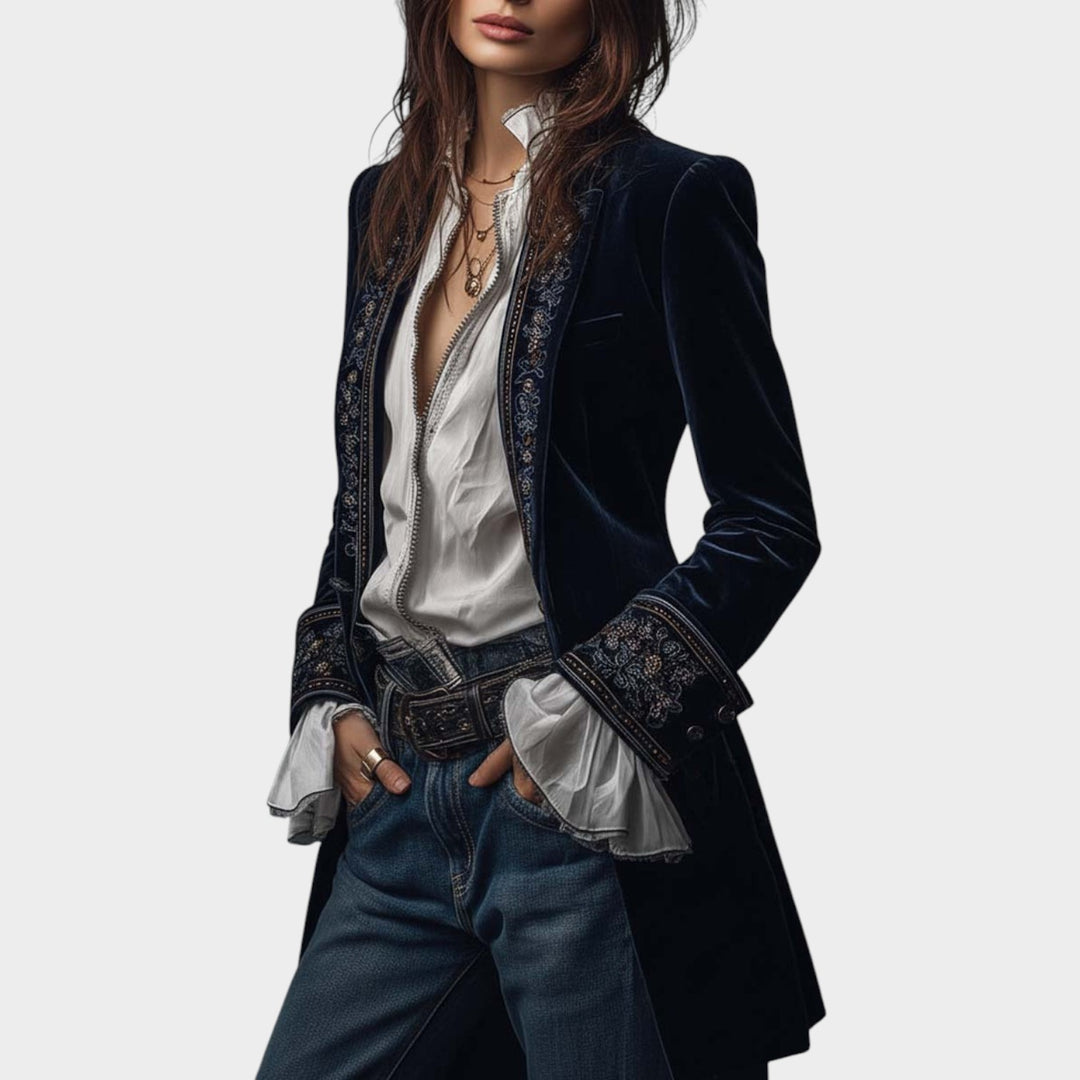 Women’s Velvet Blazer Sophisticated Tailored Fit