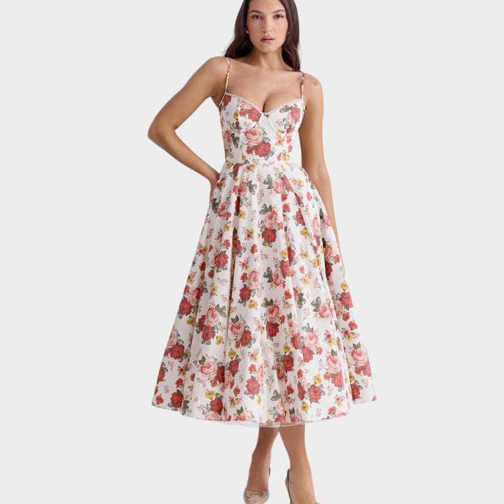Cocktail Bustier Midi Dress