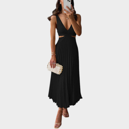 Formal Pleated Maxi Dress