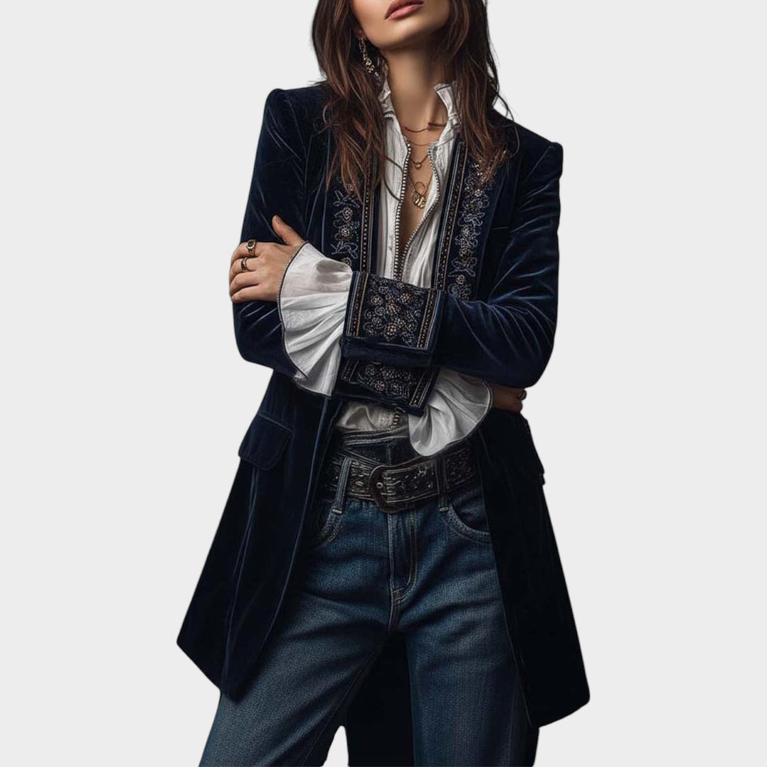 Women’s Velvet Blazer Sophisticated Tailored Fit