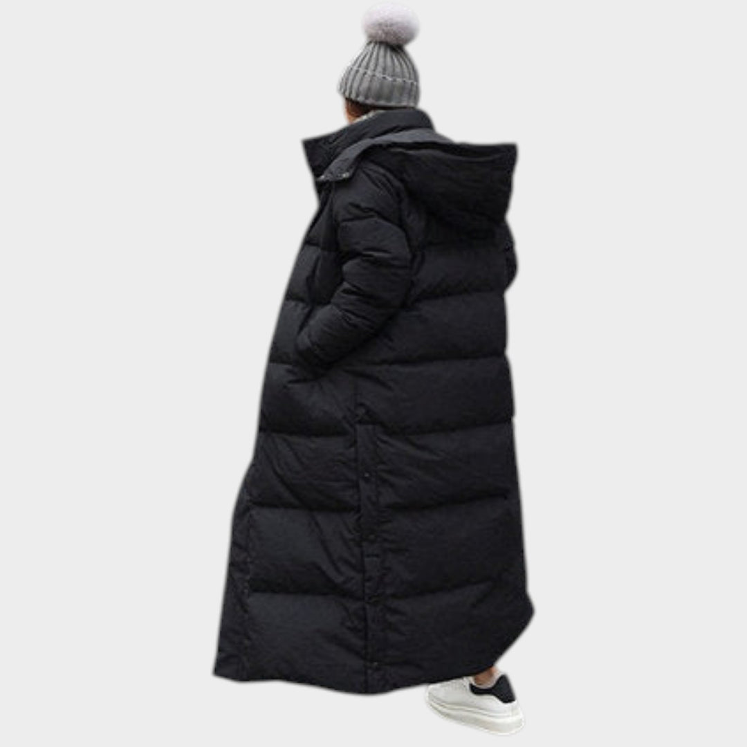Women’s Puffer Coat Extra Long Quilted Hooded Thermal