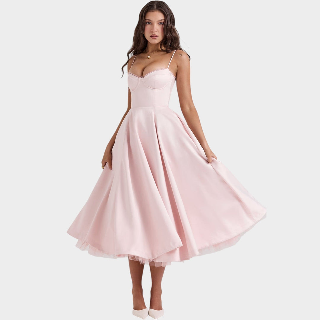 Cocktail Bustier Midi Dress