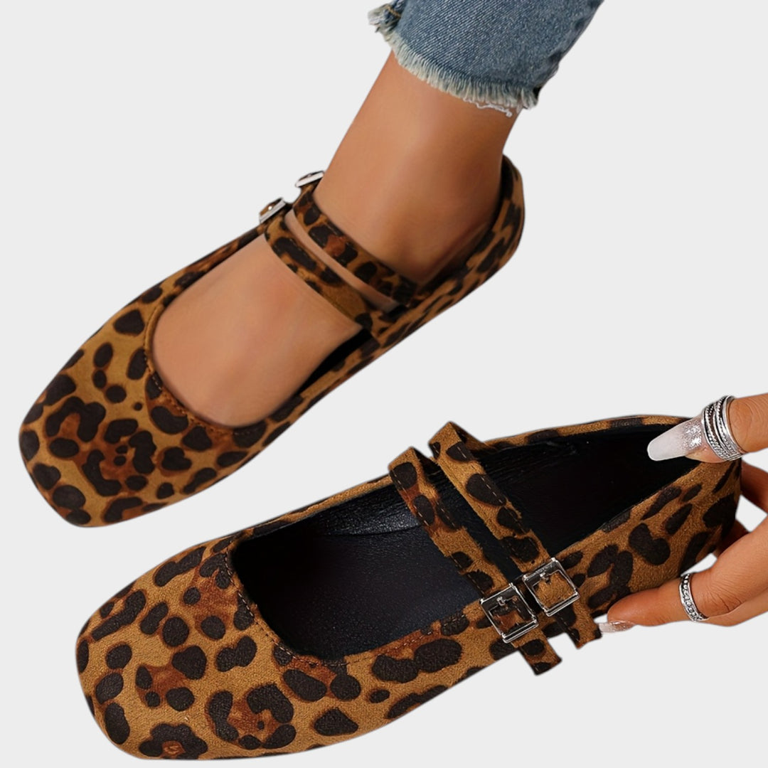Women’s Leopard Print Mary Jane Flats