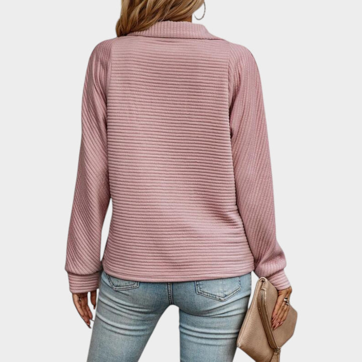 Stylish Ribbed Knit | Quarter Zip Sweater