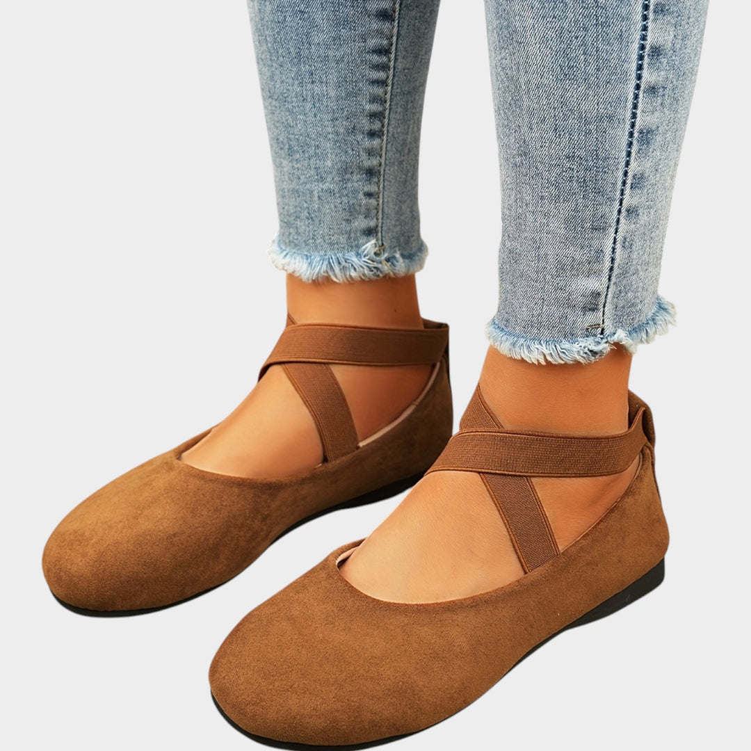 Women’s Ballet Flats Cross Strap Round Toe