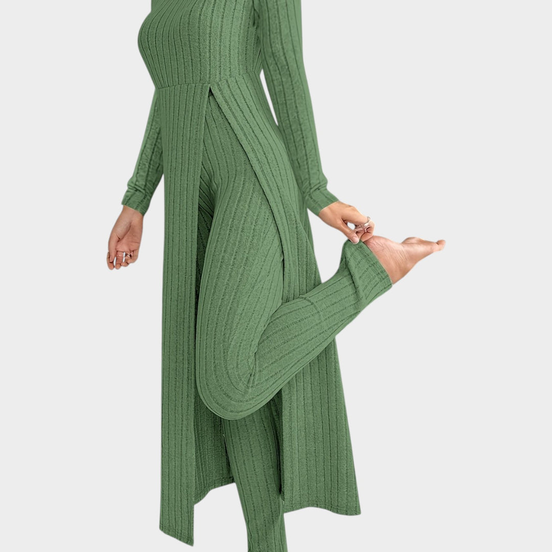Women’s Matching Set 2 Piece Lounge Set Casual Ribbed Knit