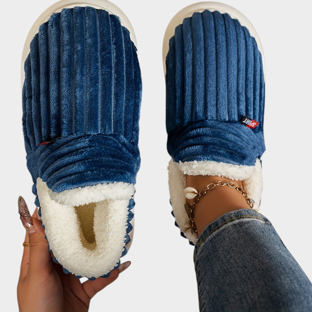 Women’s Fleece Lined Slippers Warm Plush Thick Sole Non-Slip
