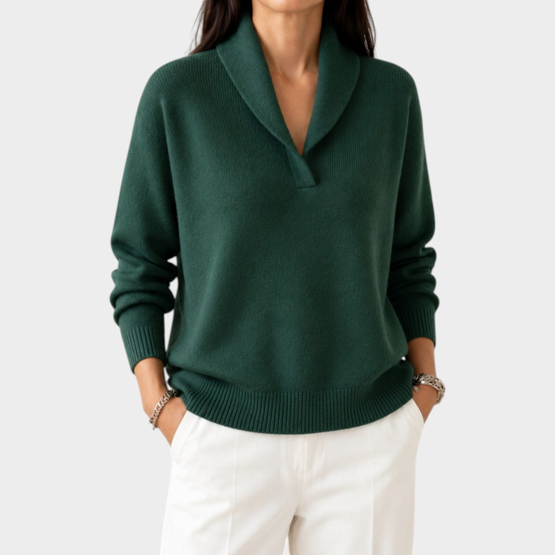 Women’s Knit Sweater Soft V Neck Long Sleeve