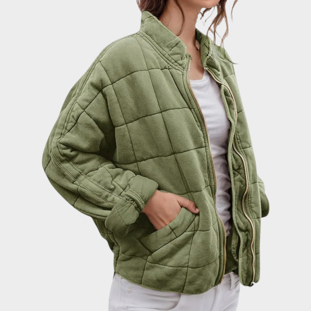 Women’s Quilted Jacket Classic Stitched Design