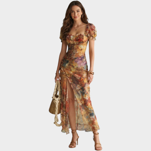Floral Split Maxi Formal Dress