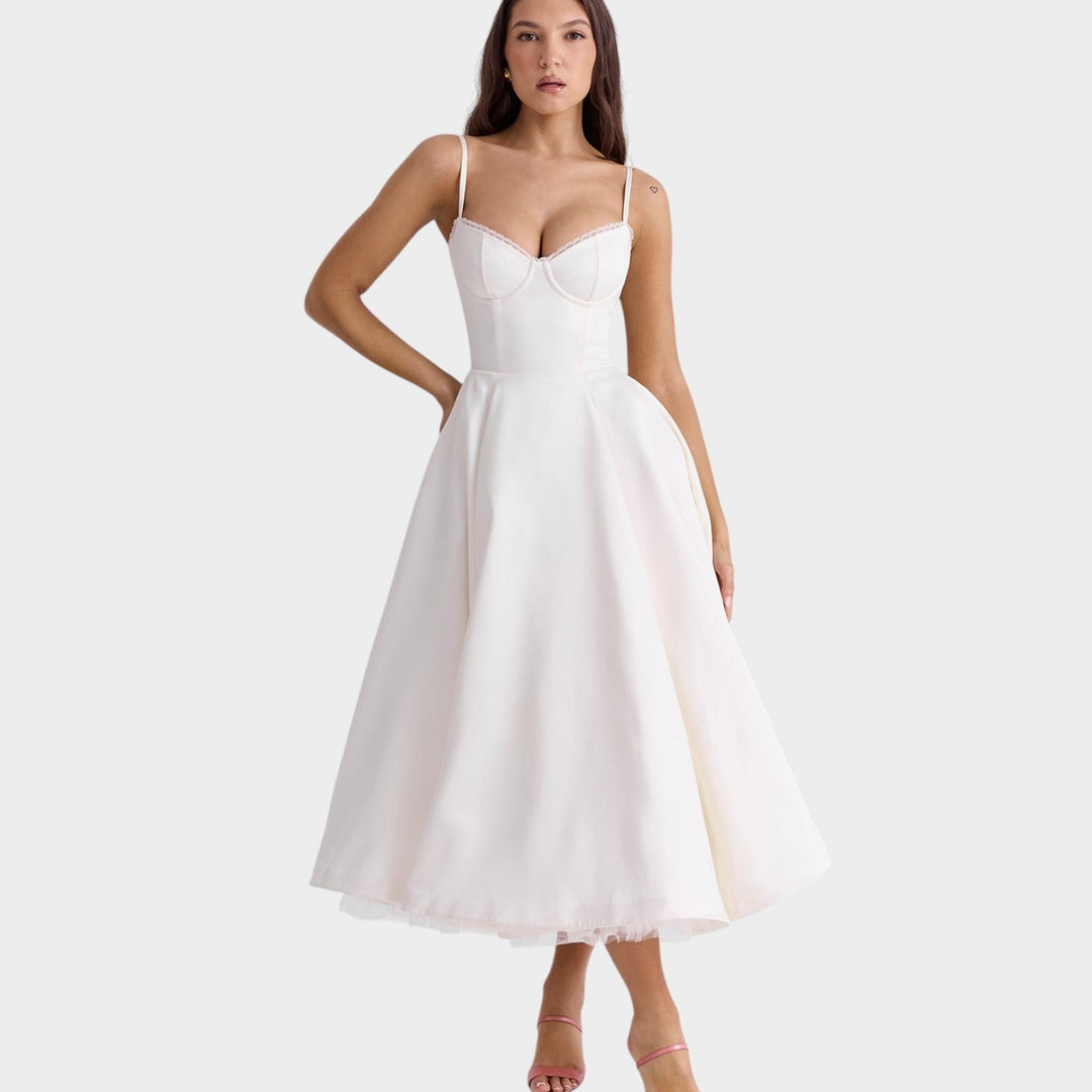 Cocktail Bustier Midi Dress