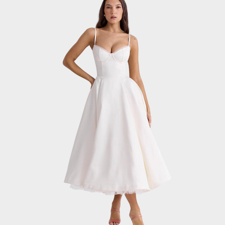 Cocktail Bustier Midi Dress