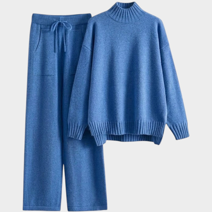 Women’s Matching Set Knit Drawstring Waist Long Sleeve
