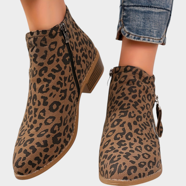 Women’s Ankle Boots Double Zipper Thick Sole Comfort