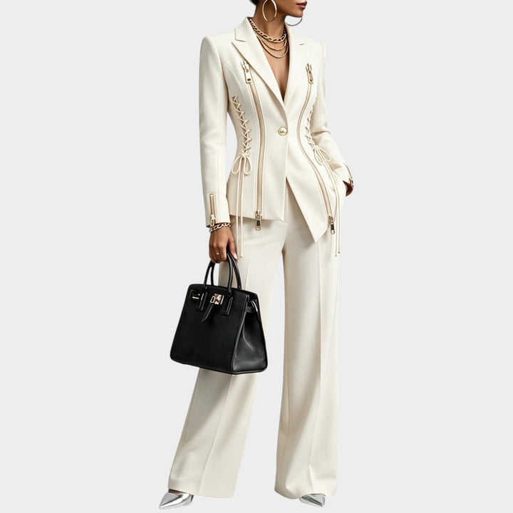 Women’s Two Piece Suit Set Wide Leg Trousers