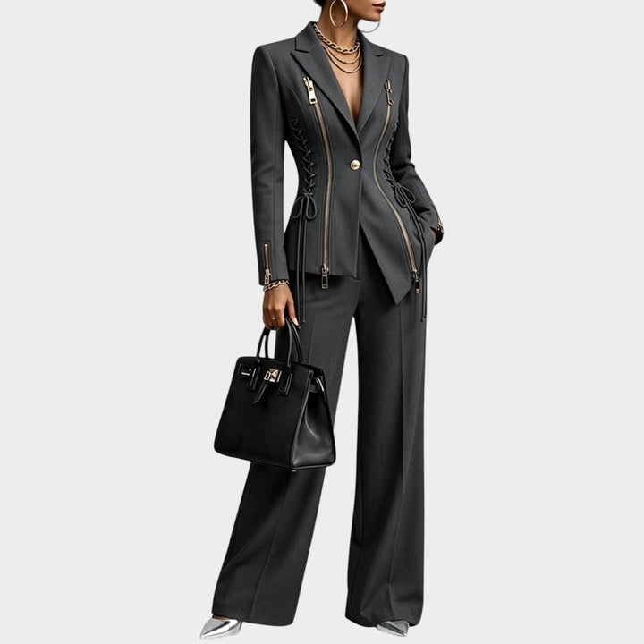 Women’s Two Piece Suit Set Wide Leg Trousers