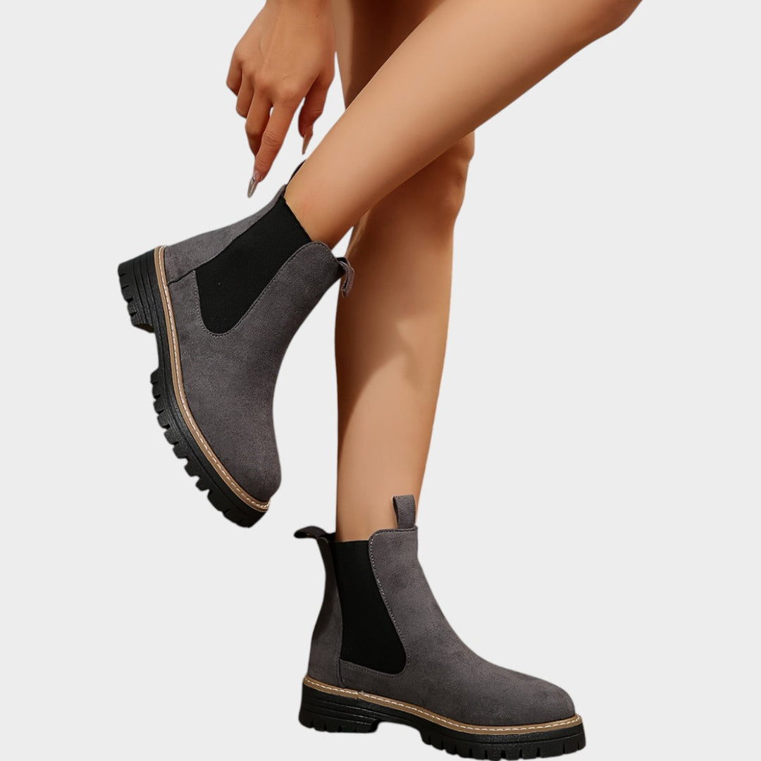 Suede Platform Chelsea Boots