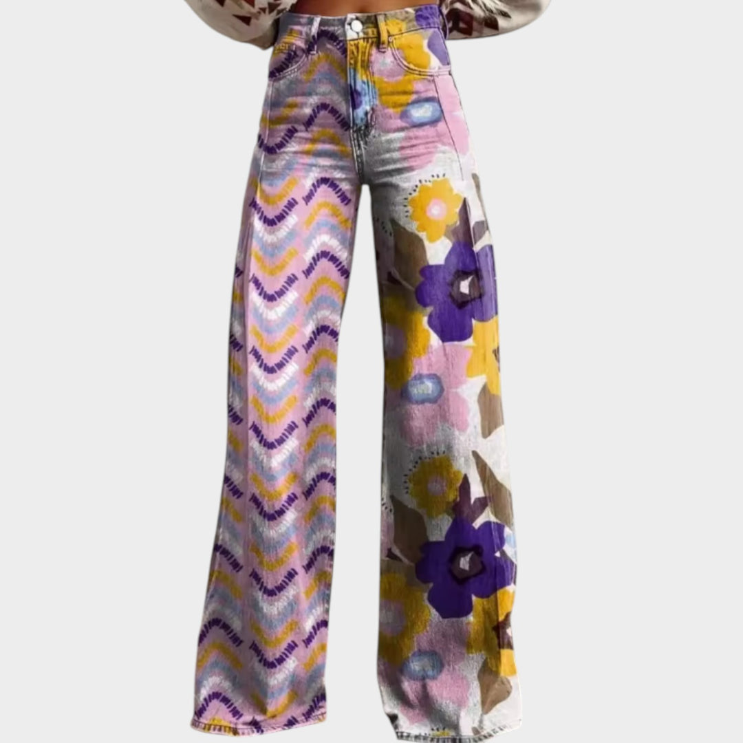 Women’s Wide Leg Pants Floral Boho Print