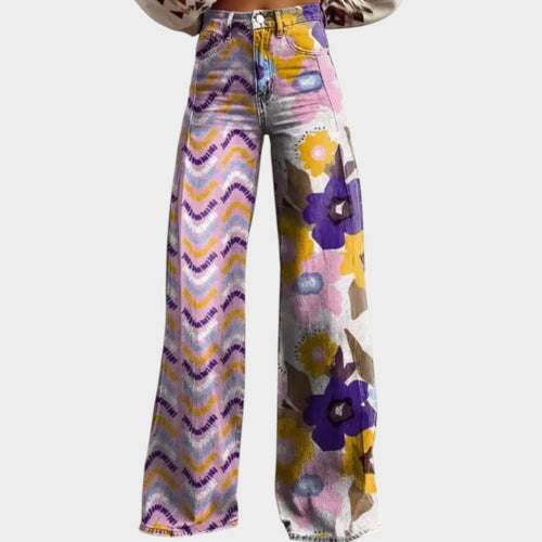 Women’s Wide Leg Pants Floral Boho Print