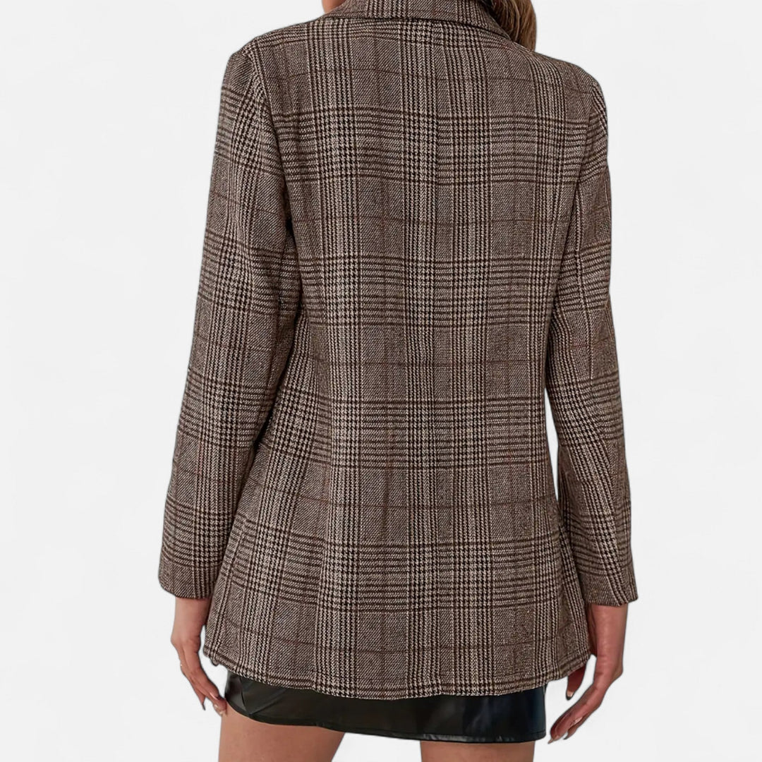 Women’s Plaid Blazer | Classic Tailored Jacket for Business, Office &amp; Smart Casual Wear