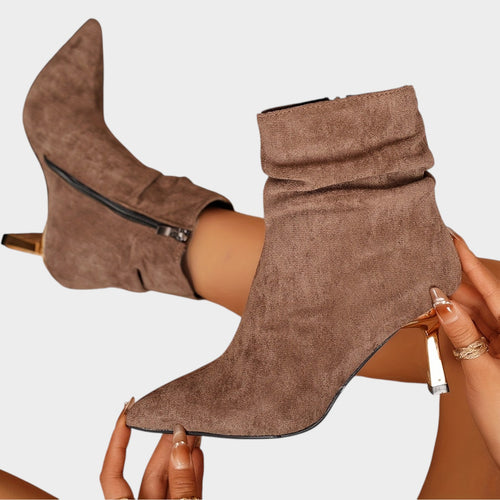 Women’s Ankle Boots Kitten Heel Plush Lined Elegant Style