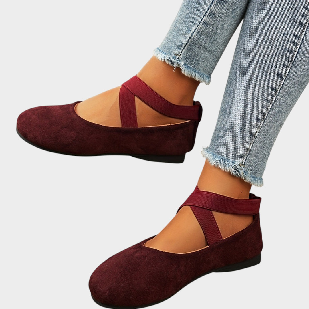 Women’s Ballet Flats Cross Strap Round Toe