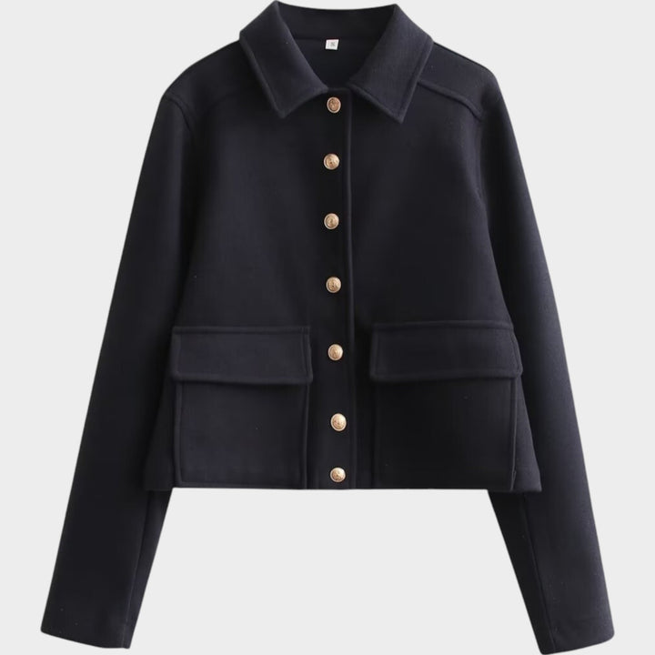 Women’s Casual Jacket Button Front Patch Pockets