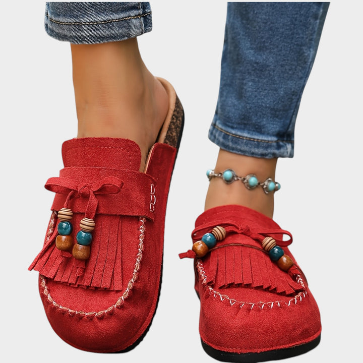 Women’s Mule Loafers Slip On Tassel Detail