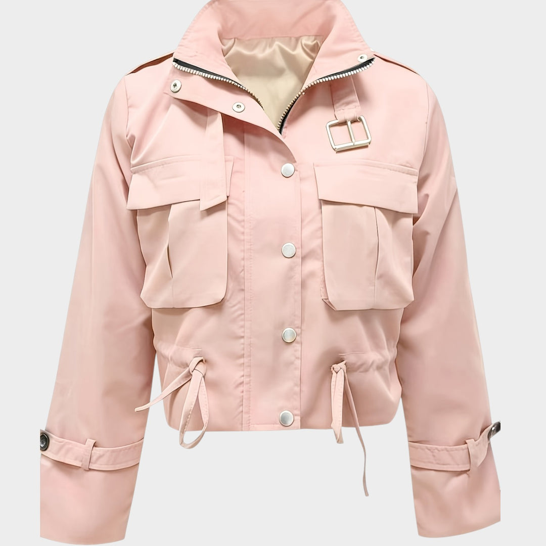 Women’s Jacket Casual Stand Collar Cropped Hooded