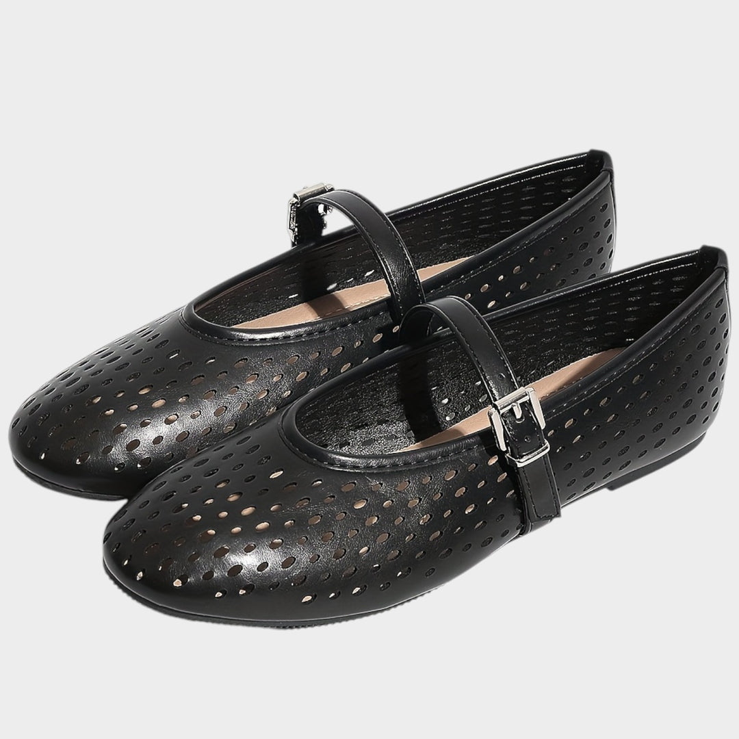 Women’s Ballet Flats Hollow Out Buckle Strap