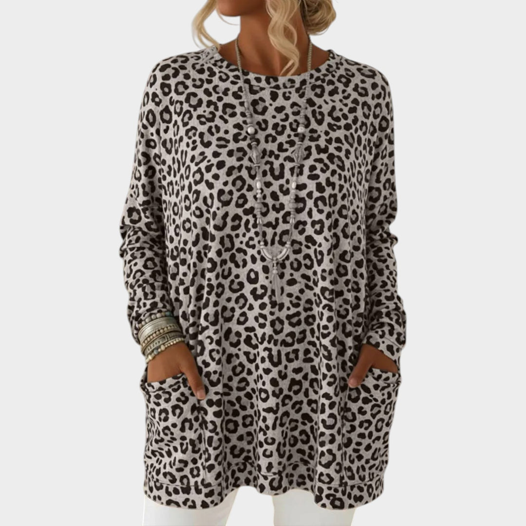 Women’s Leopard Print Top Soft Touch Long Sleeve