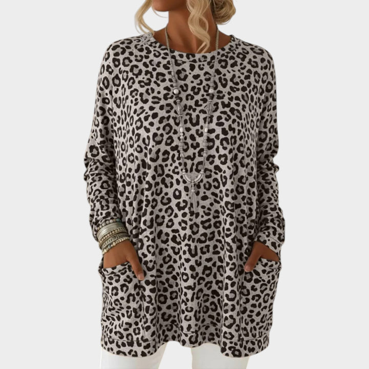 Women’s Leopard Print Top Soft Touch Long Sleeve