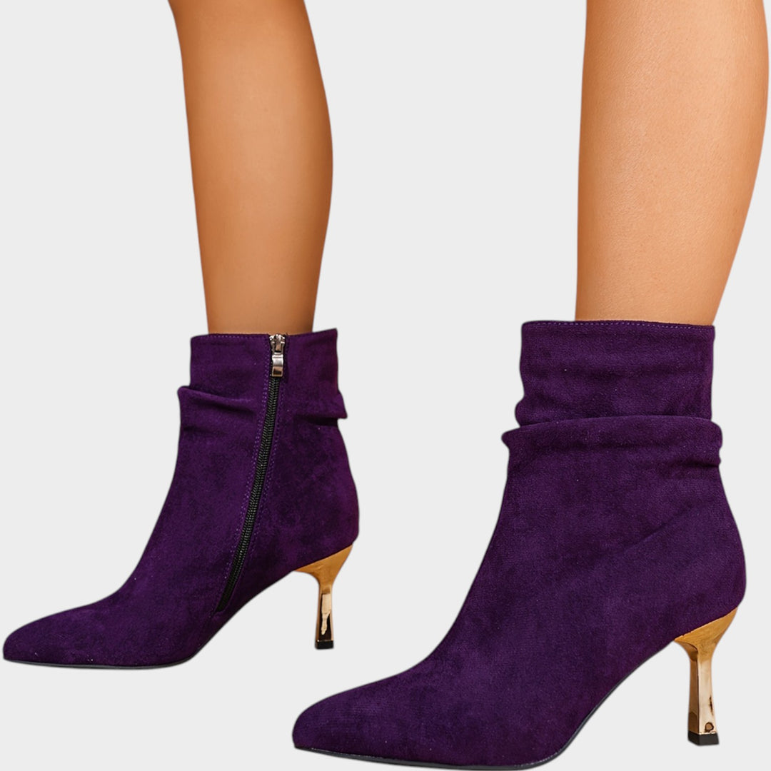 Women’s Ankle Boots Kitten Heel Plush Lined Elegant Style