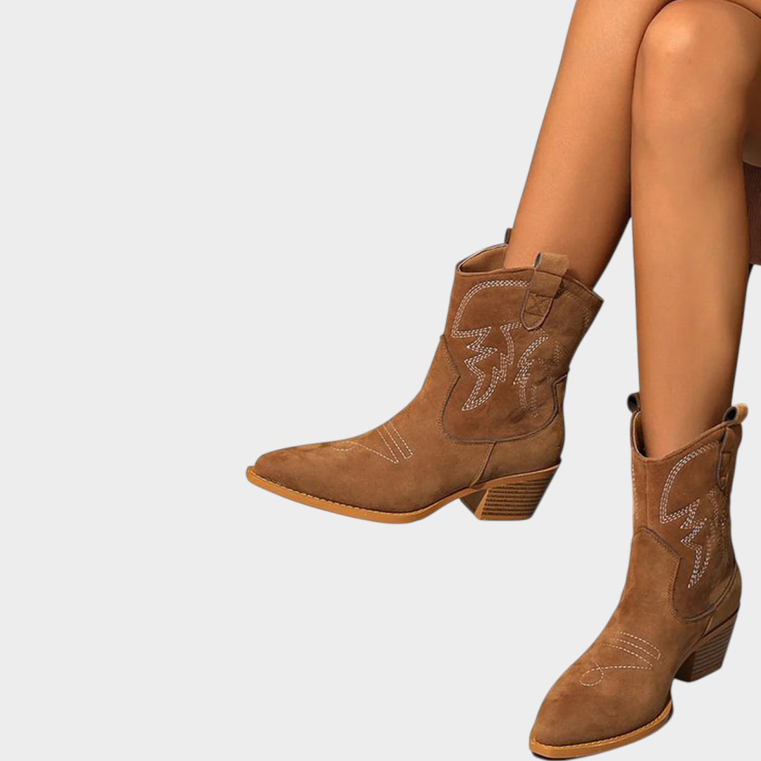Rustic Cowboy Ankle Boots