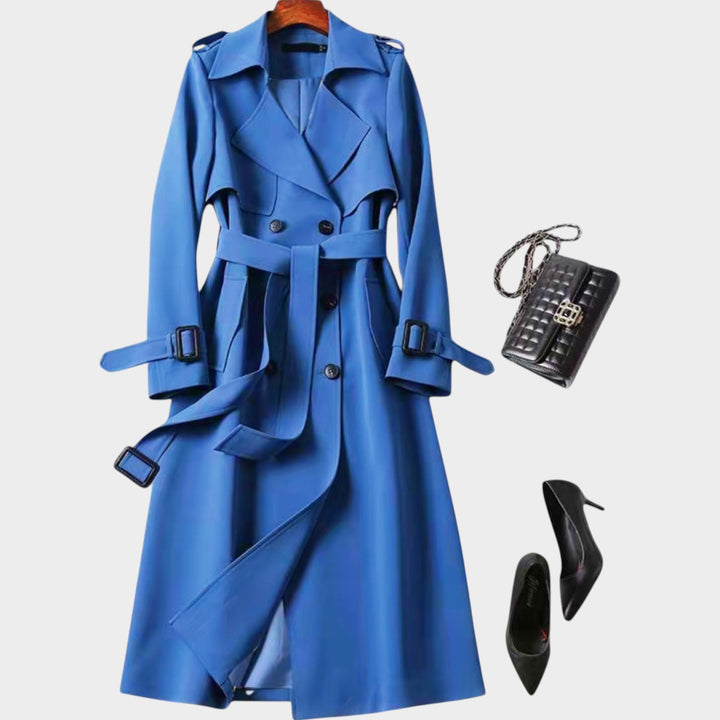 Elegant Wool Knee-Length Loose Fit Coat