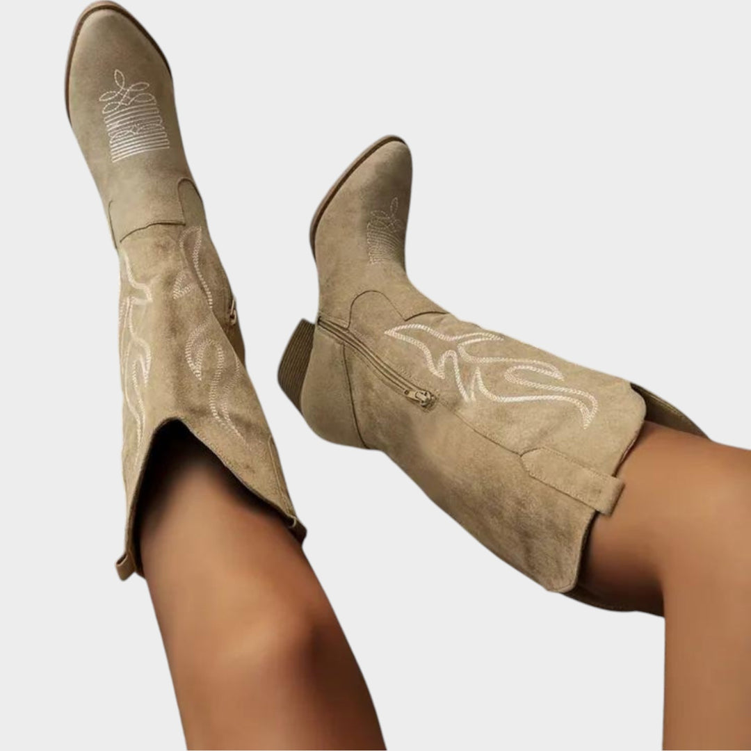 Western Embroidered Cowboy Boots
