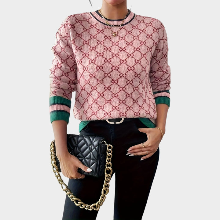 Women’s Knit Sweater Round Neck Ribbed Hem