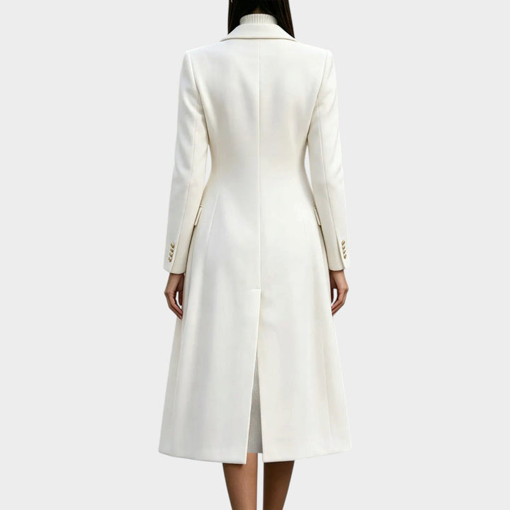 Women’s Long Coat Elegant Classic Tailored Style