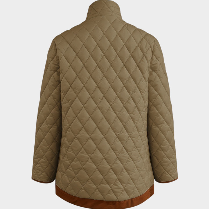 Women’s Quilted Jacket Casual Longline Button Front