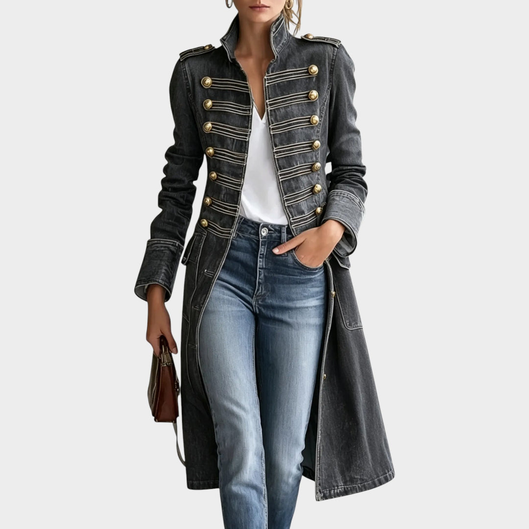 Women’s Denim Coat Longline Heavyweight Winter Style
