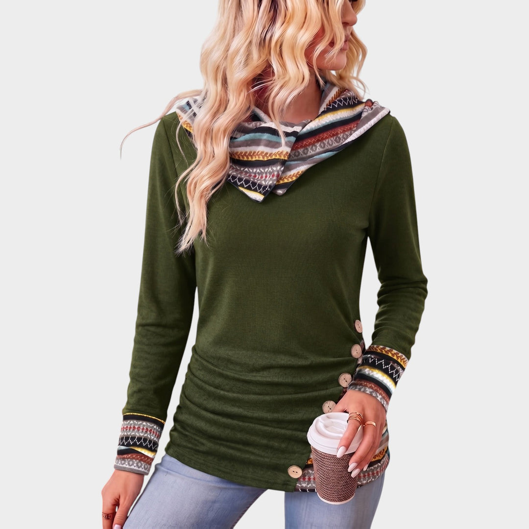 Women’s Button Front Top Long Sleeve Casual Style