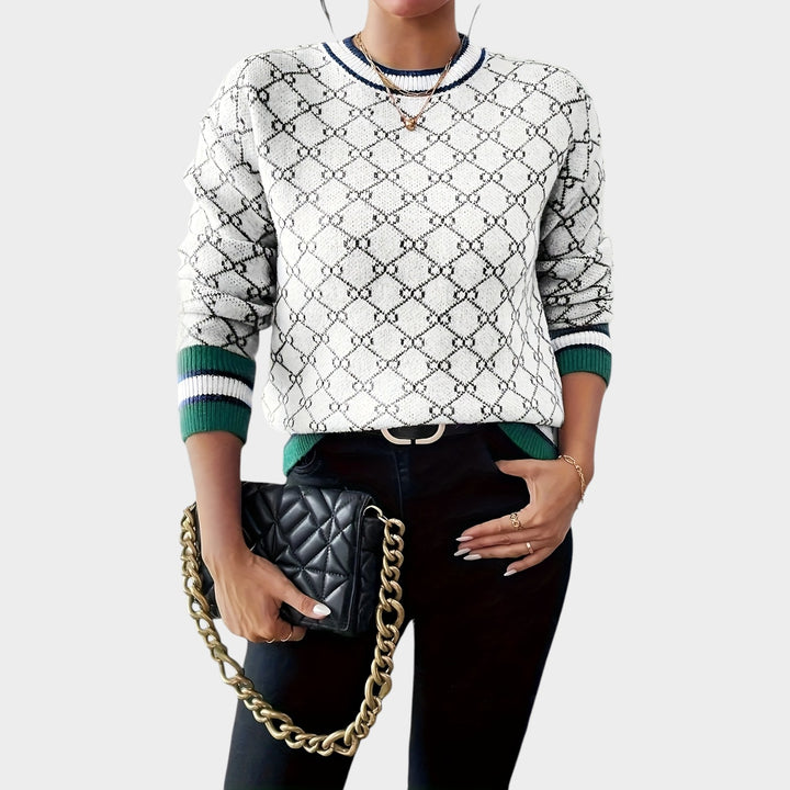 Women’s Knit Sweater Round Neck Ribbed Hem